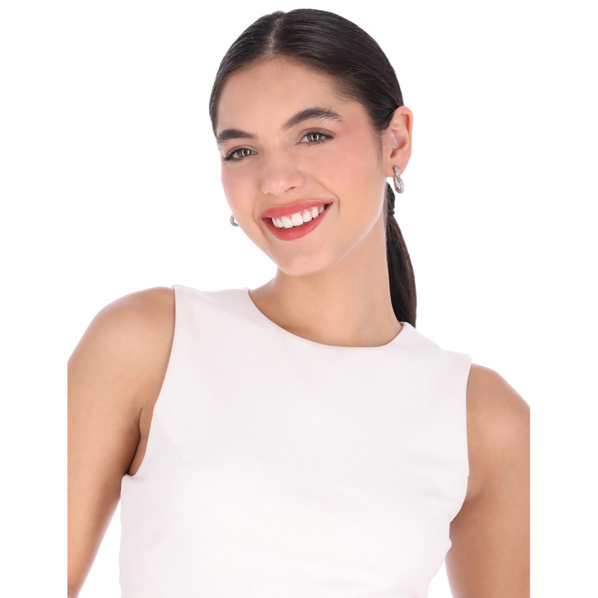 ARETES COACH 9.1 BOWTIQUE PLATEADO