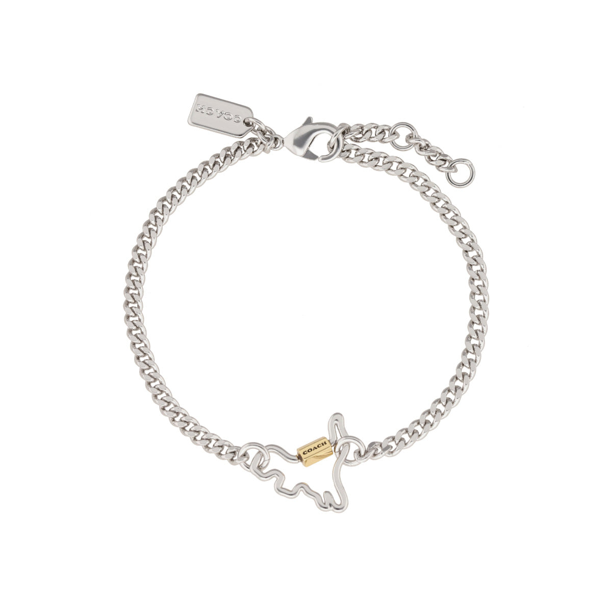 PULSERA COACH 1.1 CARABINER PLATEADO