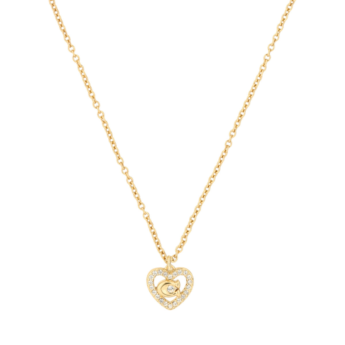 COLLAR COACH 2.1 PAVE HEART AND C'S DORADO
