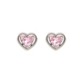 ARETES COACH 12.1 VDAY HALO HEARTS BOXED PLATEADO