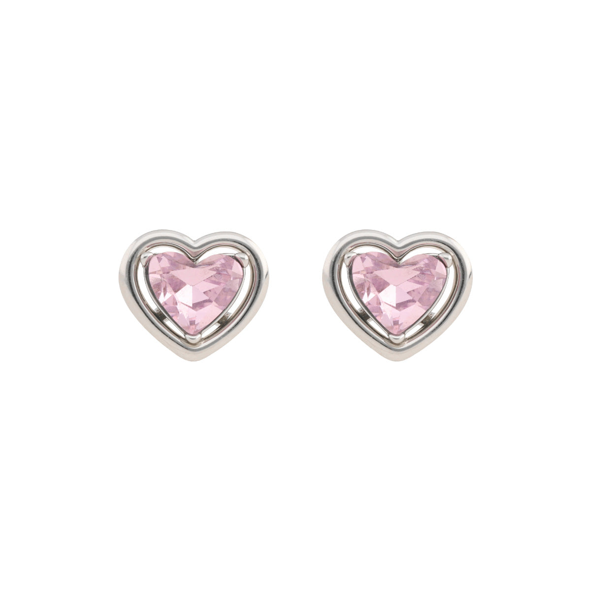 ARETES COACH 12.1 VDAY HALO HEARTS BOXED PLATEADO