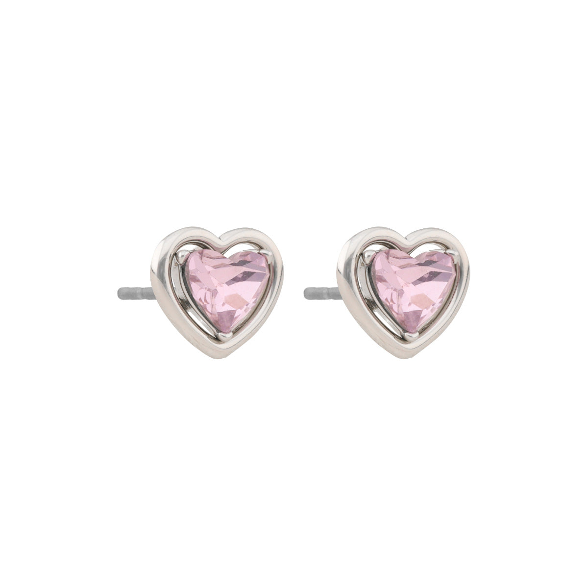 ARETES COACH 12.1 VDAY HALO HEARTS BOXED PLATEADO