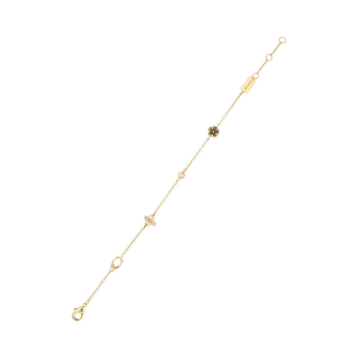 PULSERA COACH 3.1 MDAY PEARLS AND FLORALS DORADO