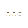 SET ANILLOS COACH 5.1 QUILTED TUBE BITONO