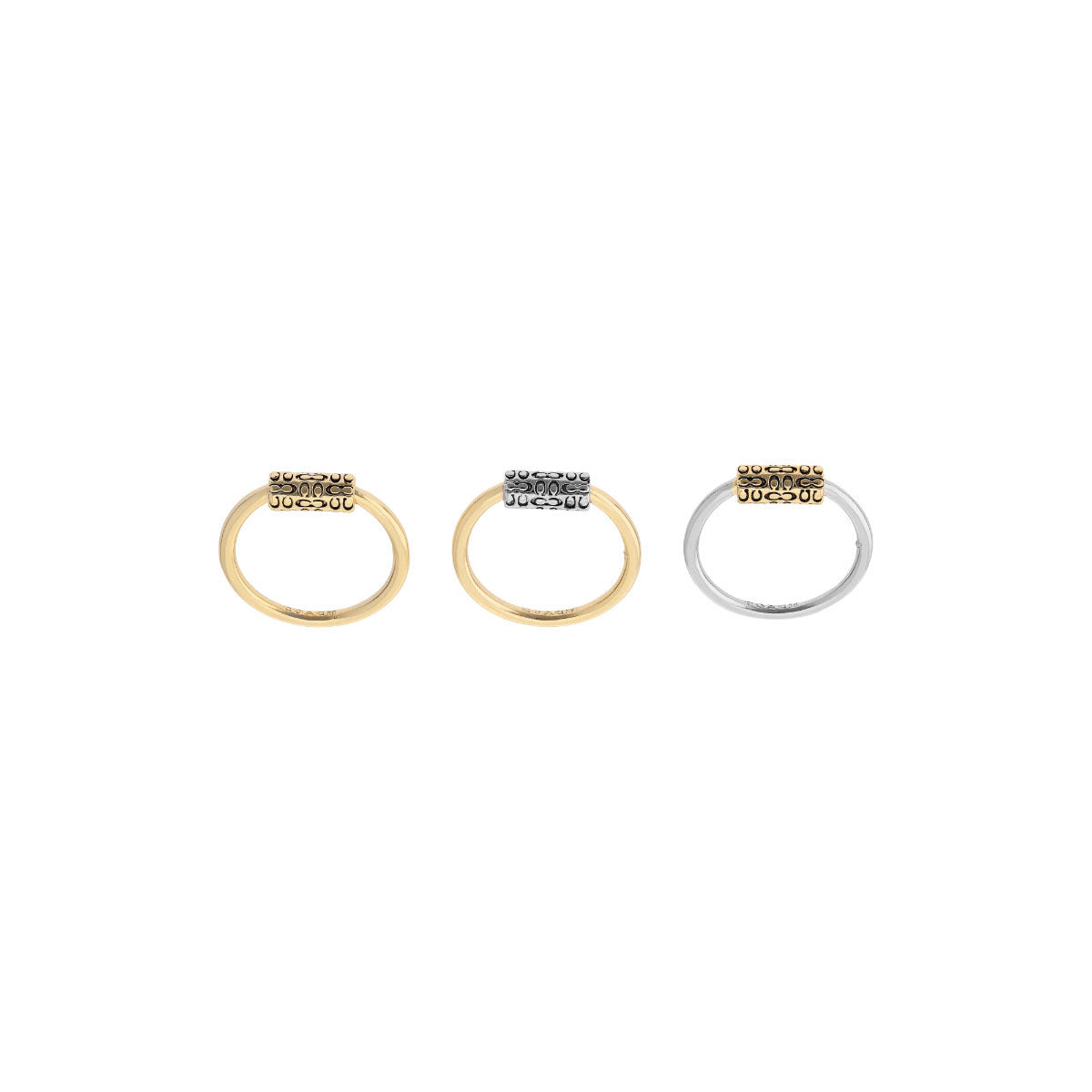 ANILLOS COACH 5.1 QUILTED TUBE BITONO