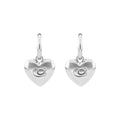 ARETES COACH 5.1 HEARTS AND QUILTED CUT OUT PLATEADO
