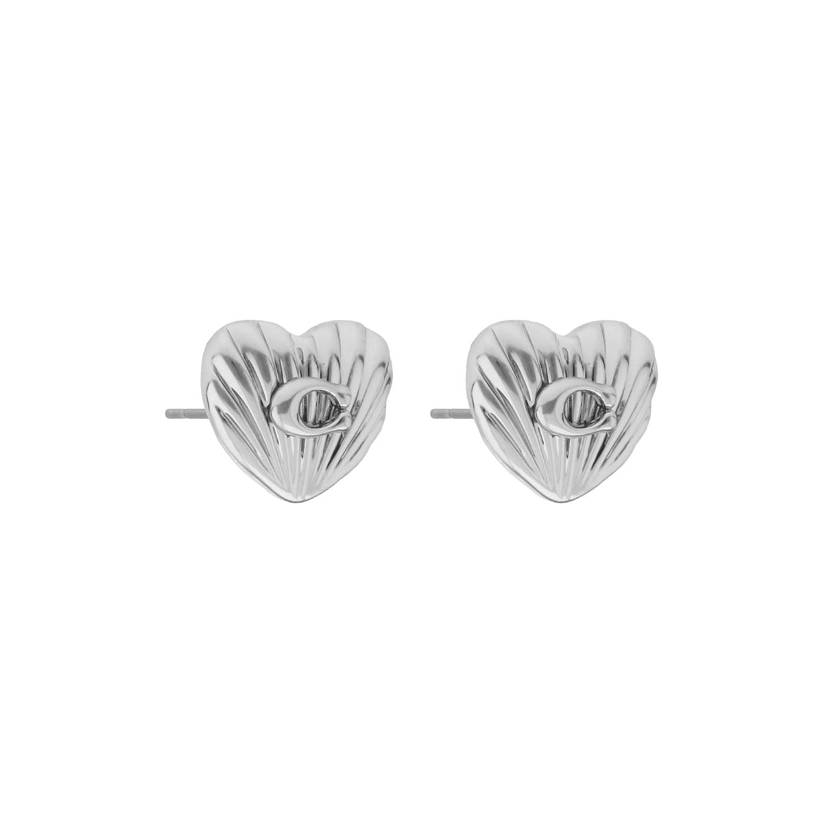 ARETES COACH 8.1 SAFETY PIN & PEARLS PLATEADO