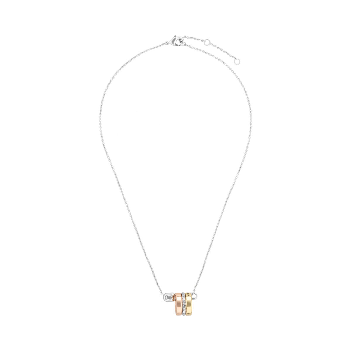 COLLAR COACH 8.1 SAFETY PIN & PEARLS PLATEADO