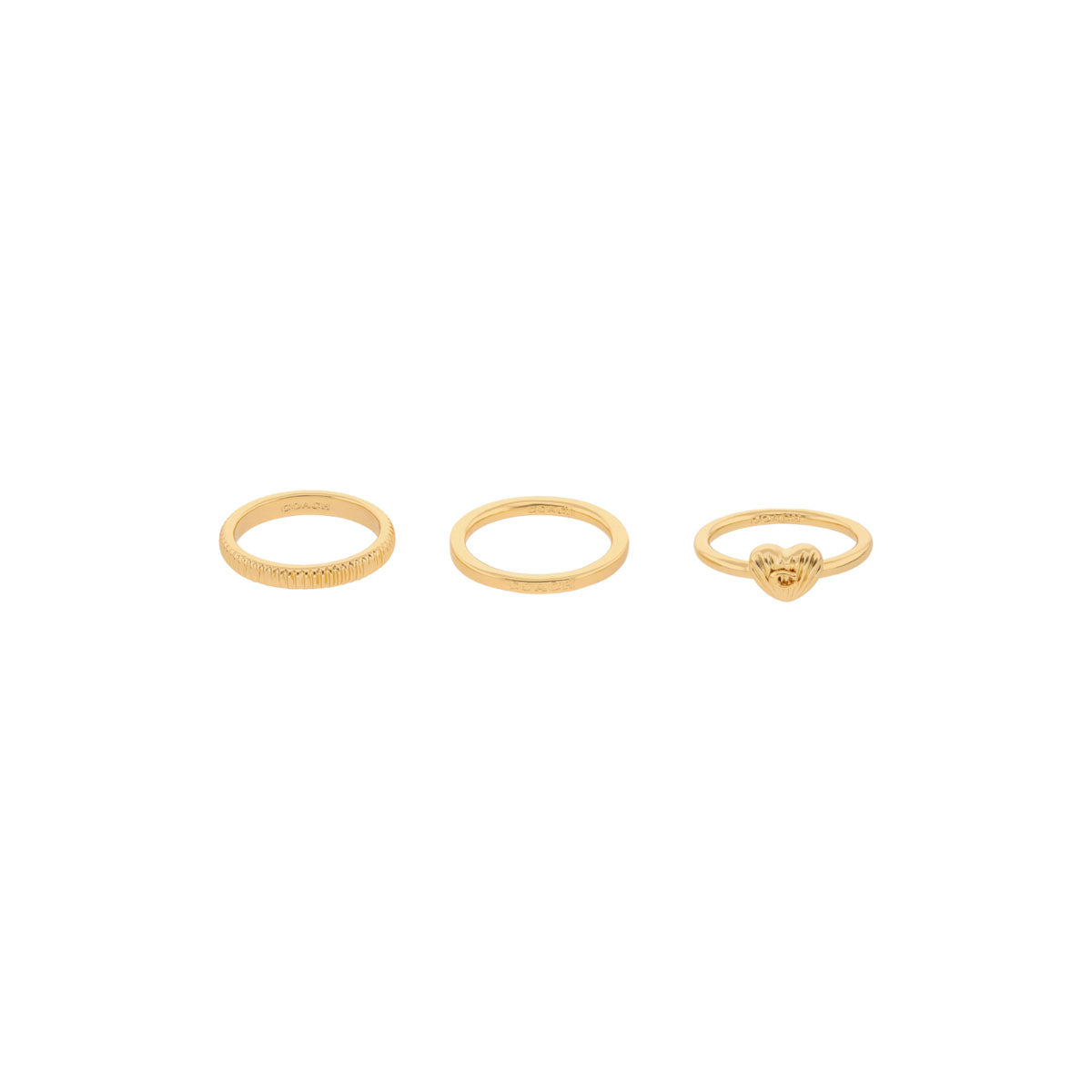 ANILLOS COACH 6.1 HERITAGE CHARMING CHARMS DORADO
