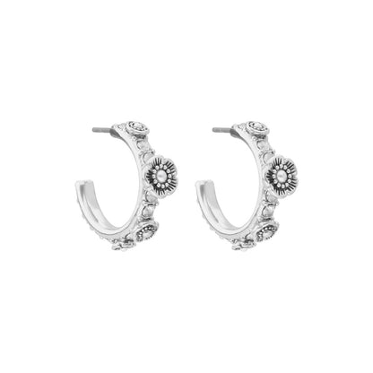 Aretes  Floral Huggie Plateados - Coach - 37530127RHO030