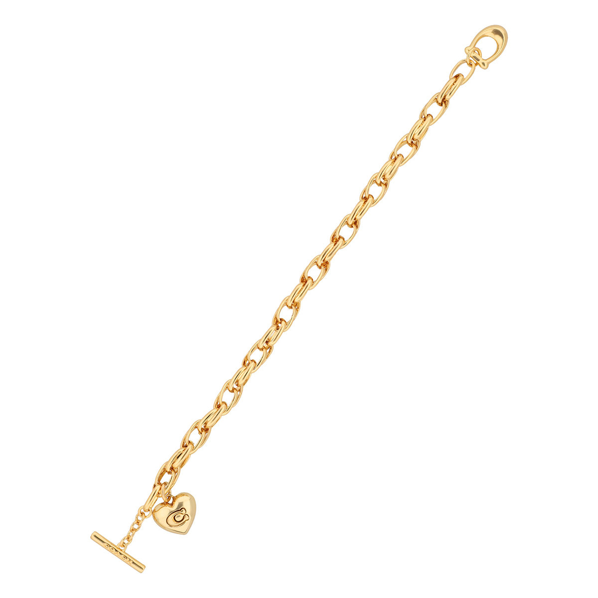PULSERA COACH 11.1 BRUSHED CHARMING CHARMS DORADA