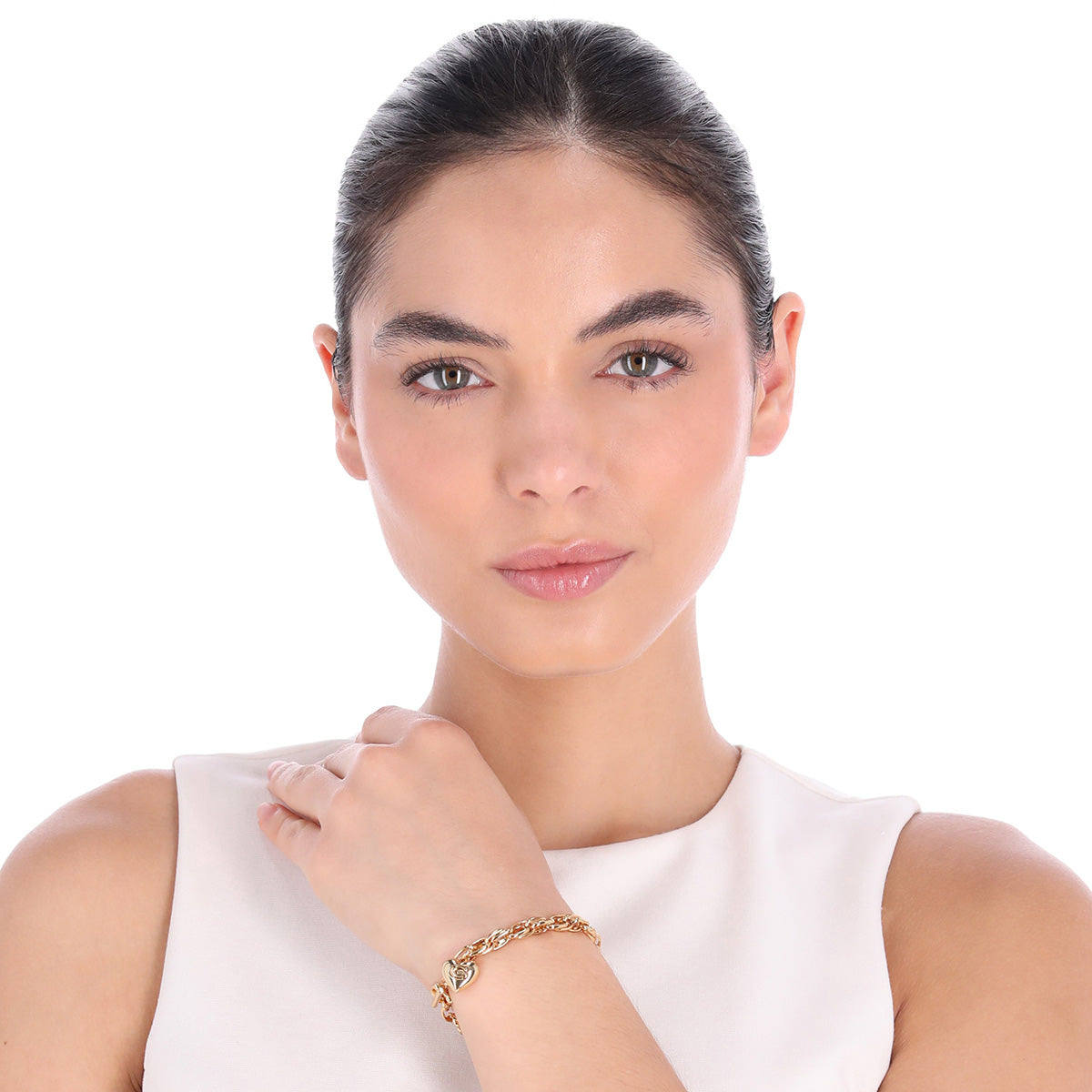 PULSERA COACH 11.1 BRUSHED CHARMING CHARMS DORADA