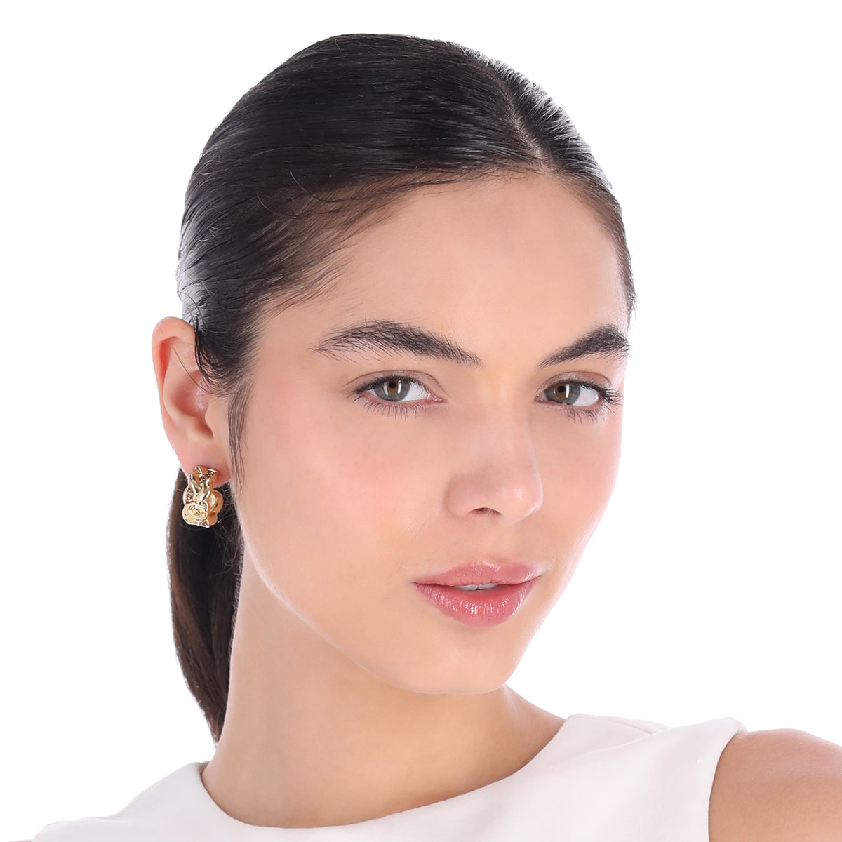 ARETES COACH COLOR dorado FORMA ARRACADA CHICA 37557606GLD710