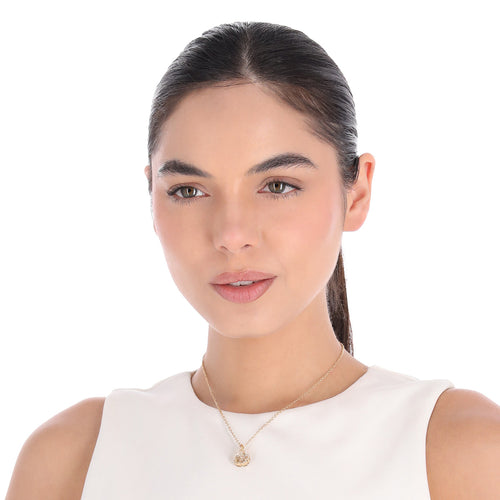 Collar Coach Dorado Familia Embedded Lucite Tea Rose   Dorada