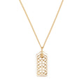 Collar Coach Dorado Familia Embedded Lucite Big Tag      Dorada