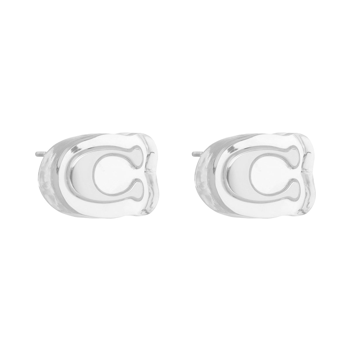 Aretes Coach Dorado Familia Embedded Lucite C   Dorados