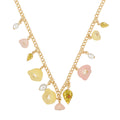 Collar Coach Dorado Familia  Spring Tearose Charms Tea Rose   Multicolor