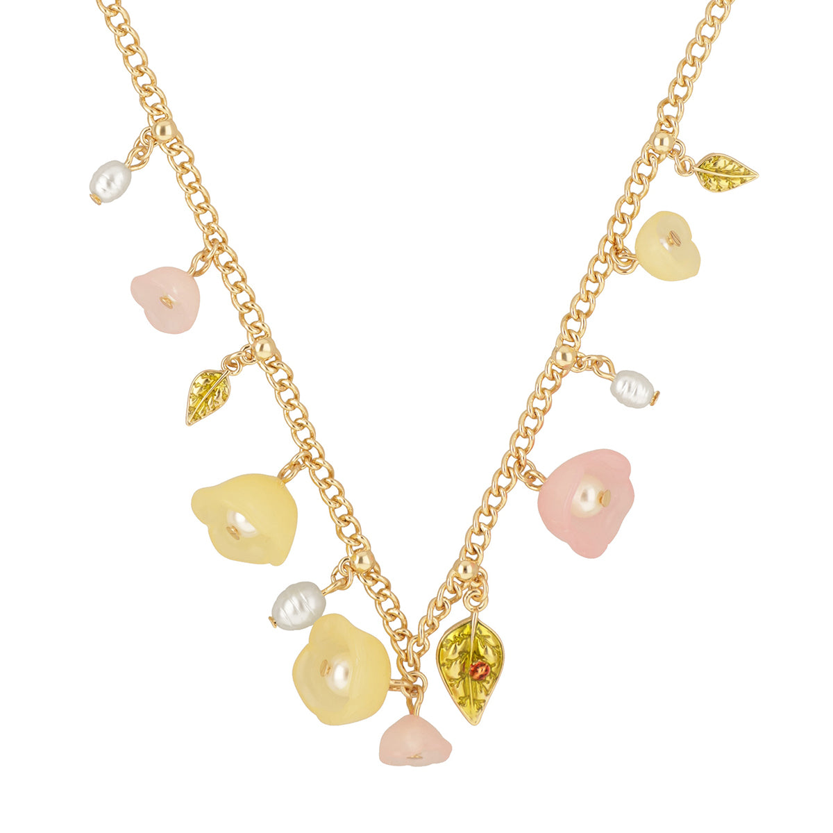 Collar Coach Dorado Familia  Spring Tearose Charms Tea Rose   Multicolor