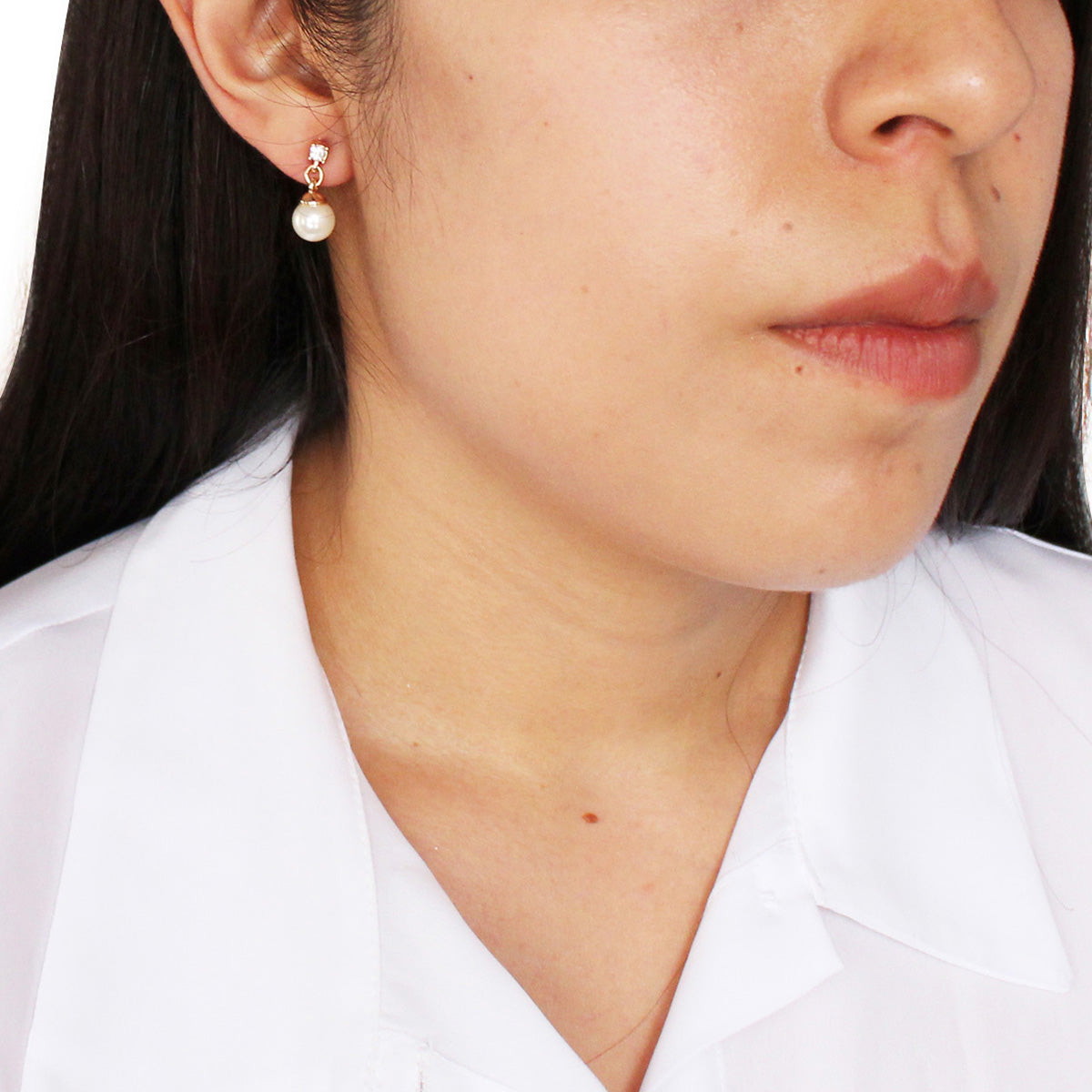 ARETES ANNE KLEIN BASIC AK PEARL DORADO