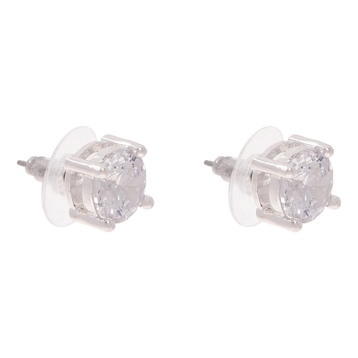 ARETES ANNE KLEIN ALEACION DE METALES COLOR PLATEADO FORMA CUADRADO 60156664_B