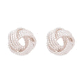 ARETES NINE WEST BASIC NW SILVER PLATEADO