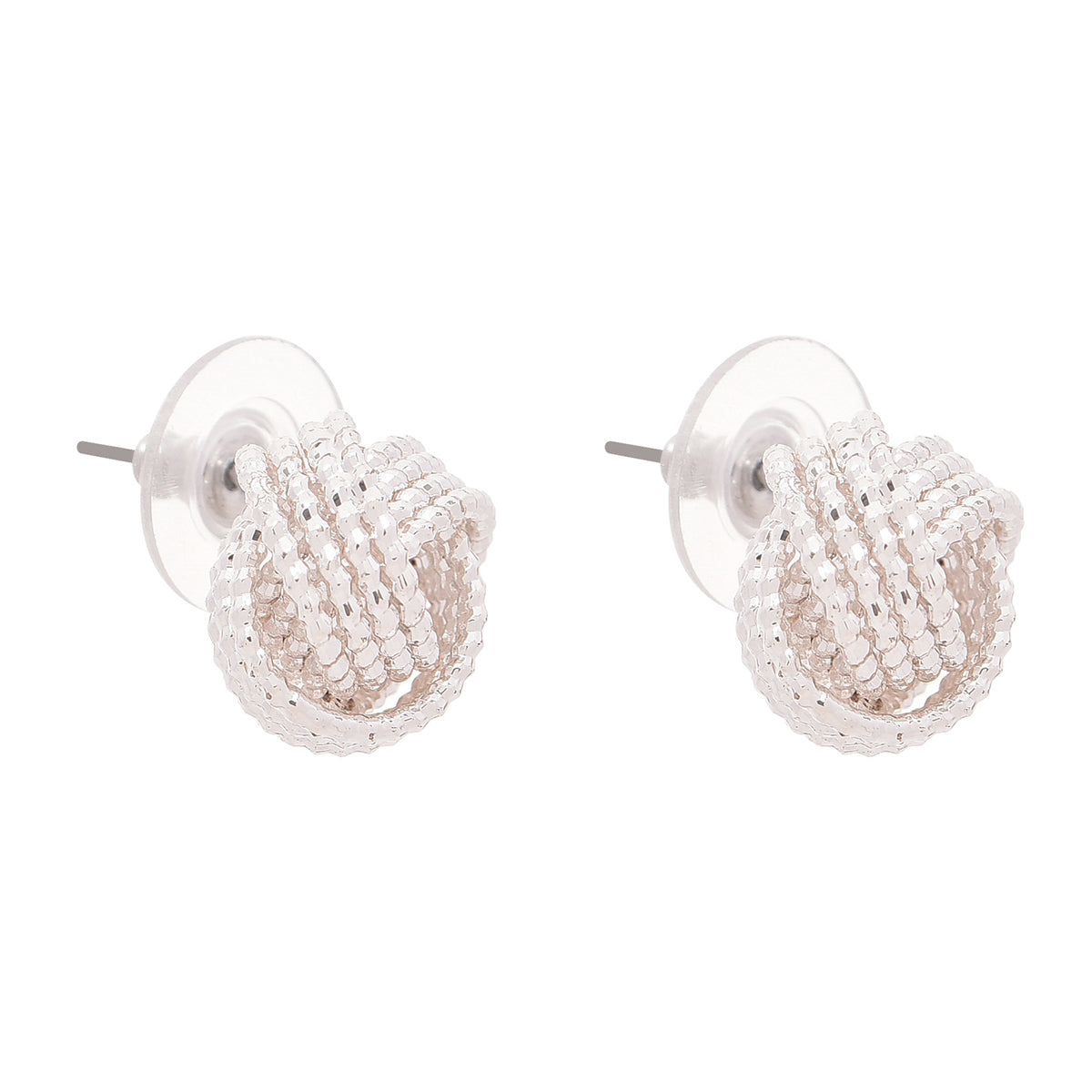 ARETES NINE WEST BASIC NW SILVER PLATEADO