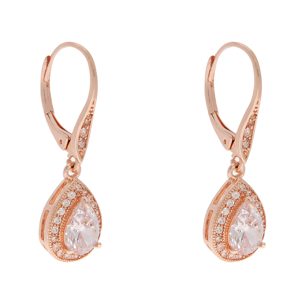ARETES ANNE KLEIN BASIC AK  ROSE GOLD ORO ROSADO