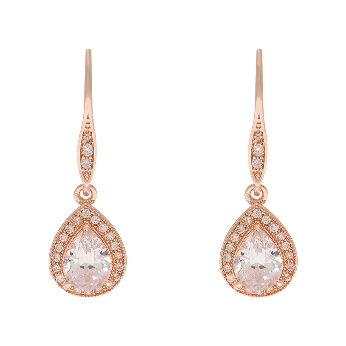 ARETES ANNE KLEIN BASIC AK  ROSE GOLD ORO ROSADO