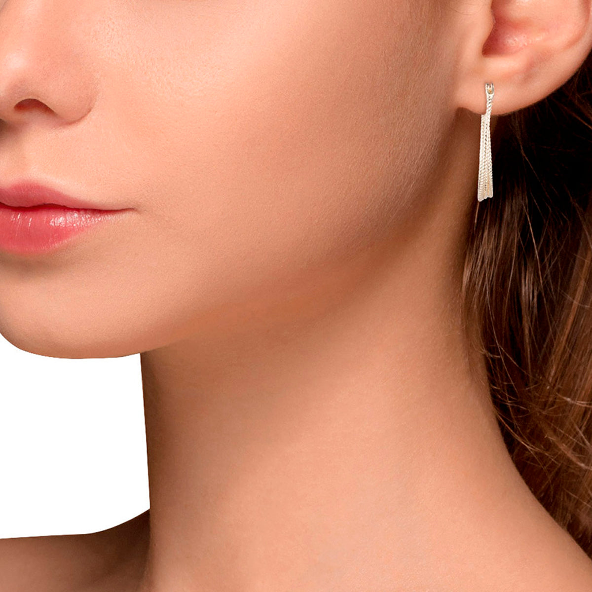 ARETES NINE WEST REPLENISHMENT PLATEADO