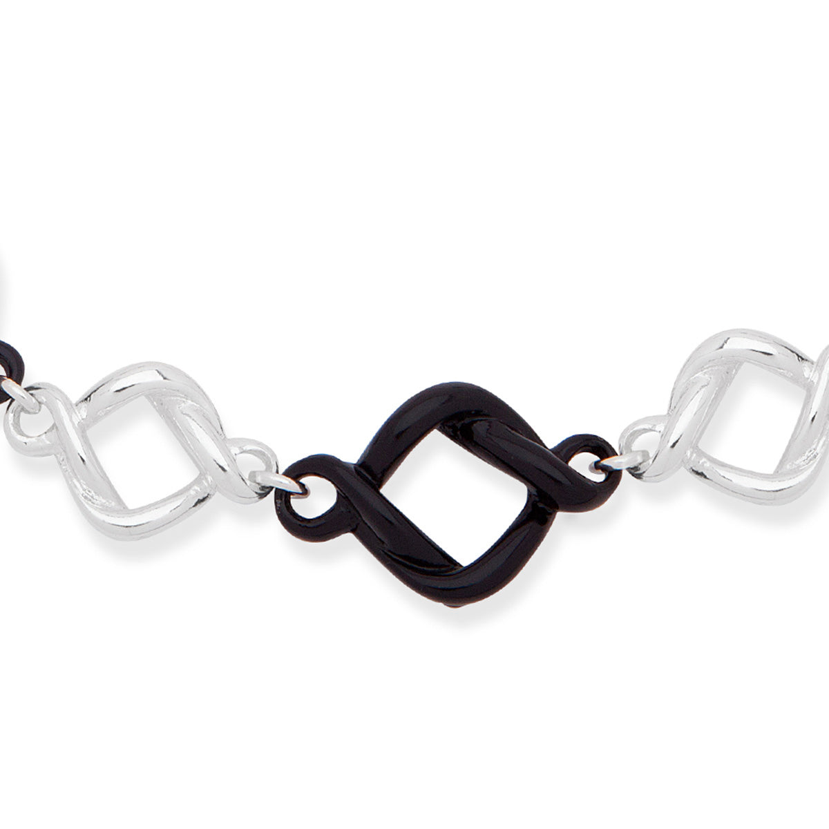 COLLAR NAPIER POSITIVE NEGATIVE PLATEADO