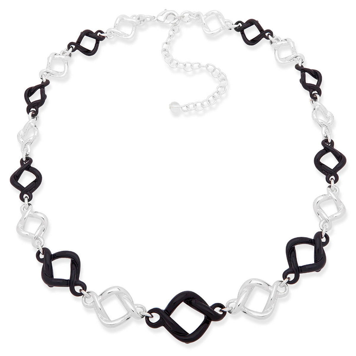 COLLAR NAPIER POSITIVE NEGATIVE PLATEADO