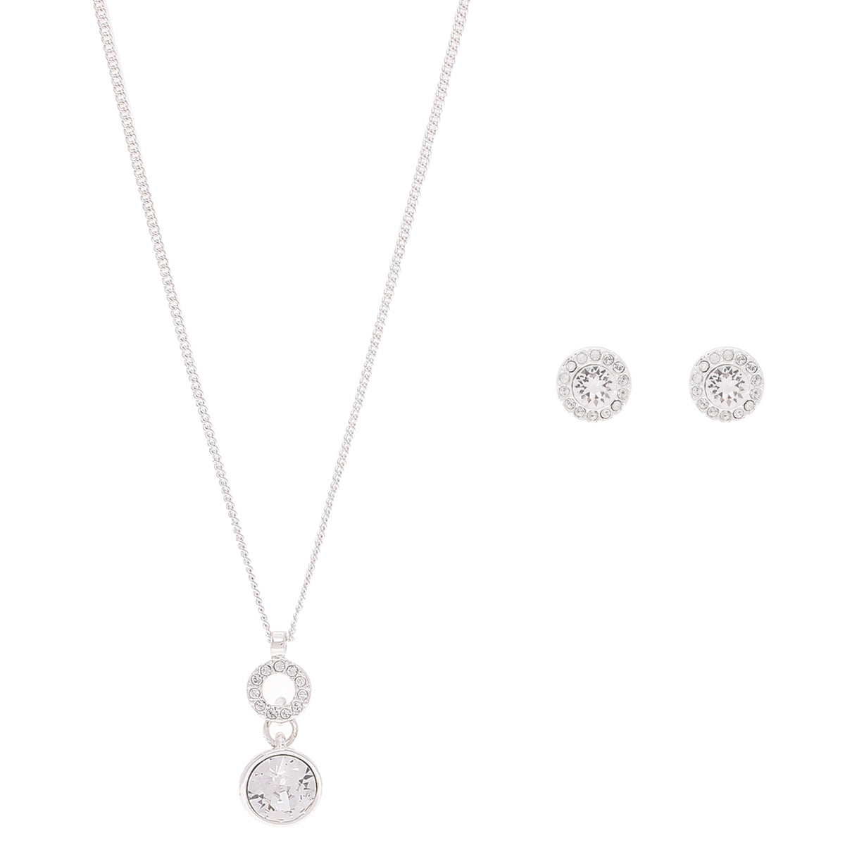 SET NINE WEST NWBOX SWRVSKI A18 PLATEADO