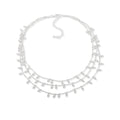 COLLAR YOURE INVITED SILVER PEARL PLATEADO