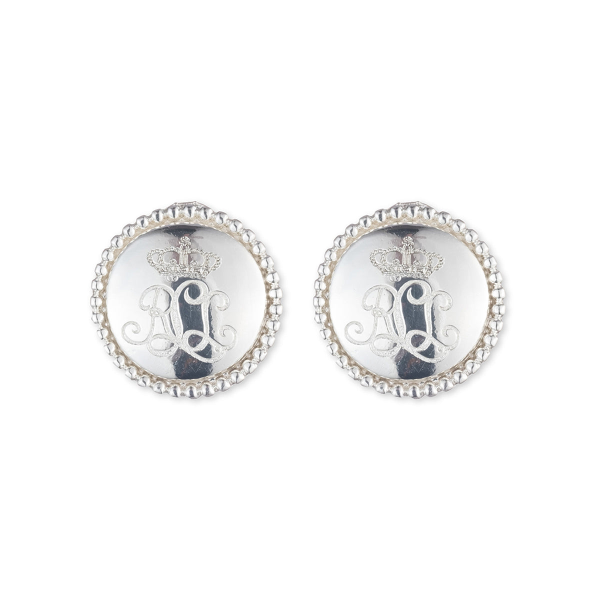 ARETES RALPH LAUREN HURLINGHAM PLATEADO