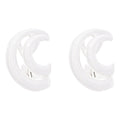 ARETES NAPIER SILVER TAPPERED PLATEADO
