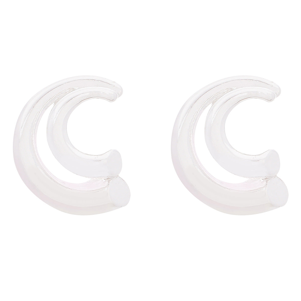 ARETES NAPIER SILVER TAPPERED PLATEADO