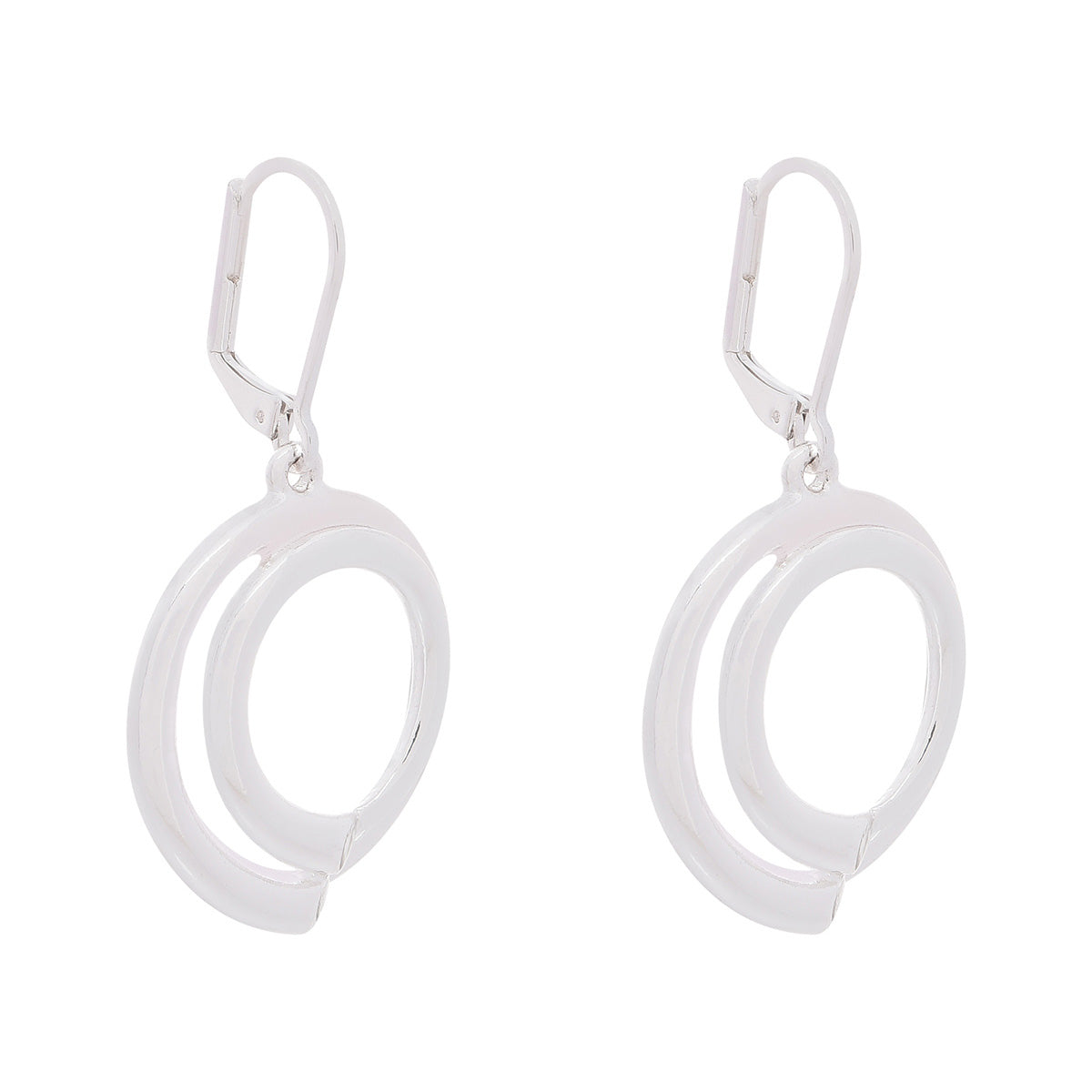 ARETES NAPIER SILVER TAPPERED PLATEADO