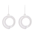 ARETES NAPIER SILVER TAPPERED PLATEADO