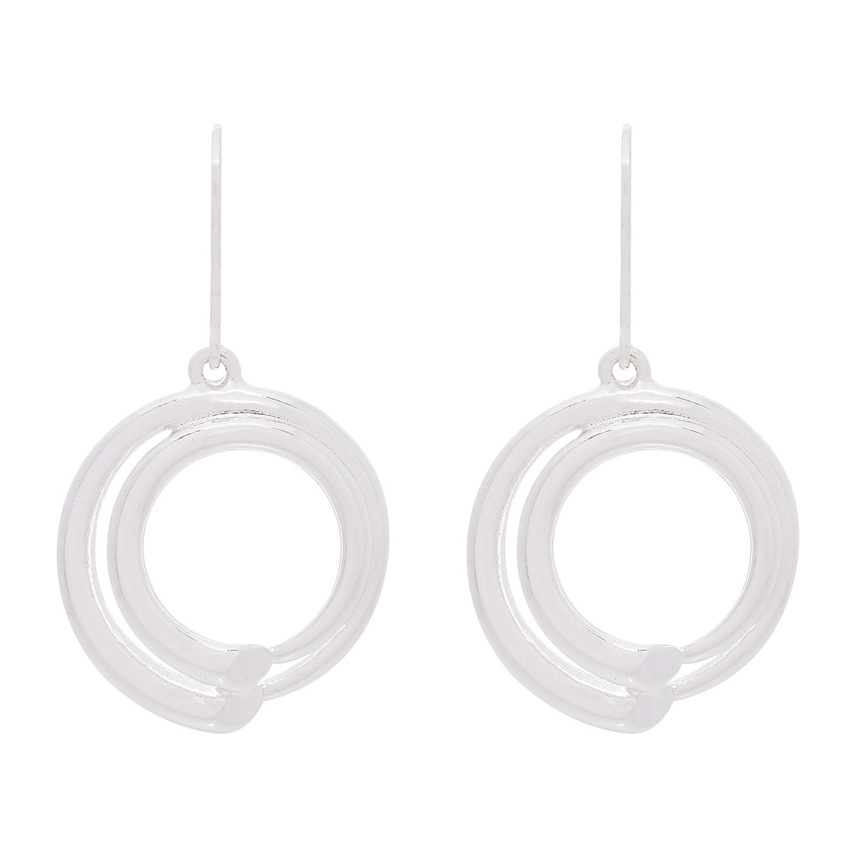 ARETES NAPIER SILVER TAPPERED PLATEADO
