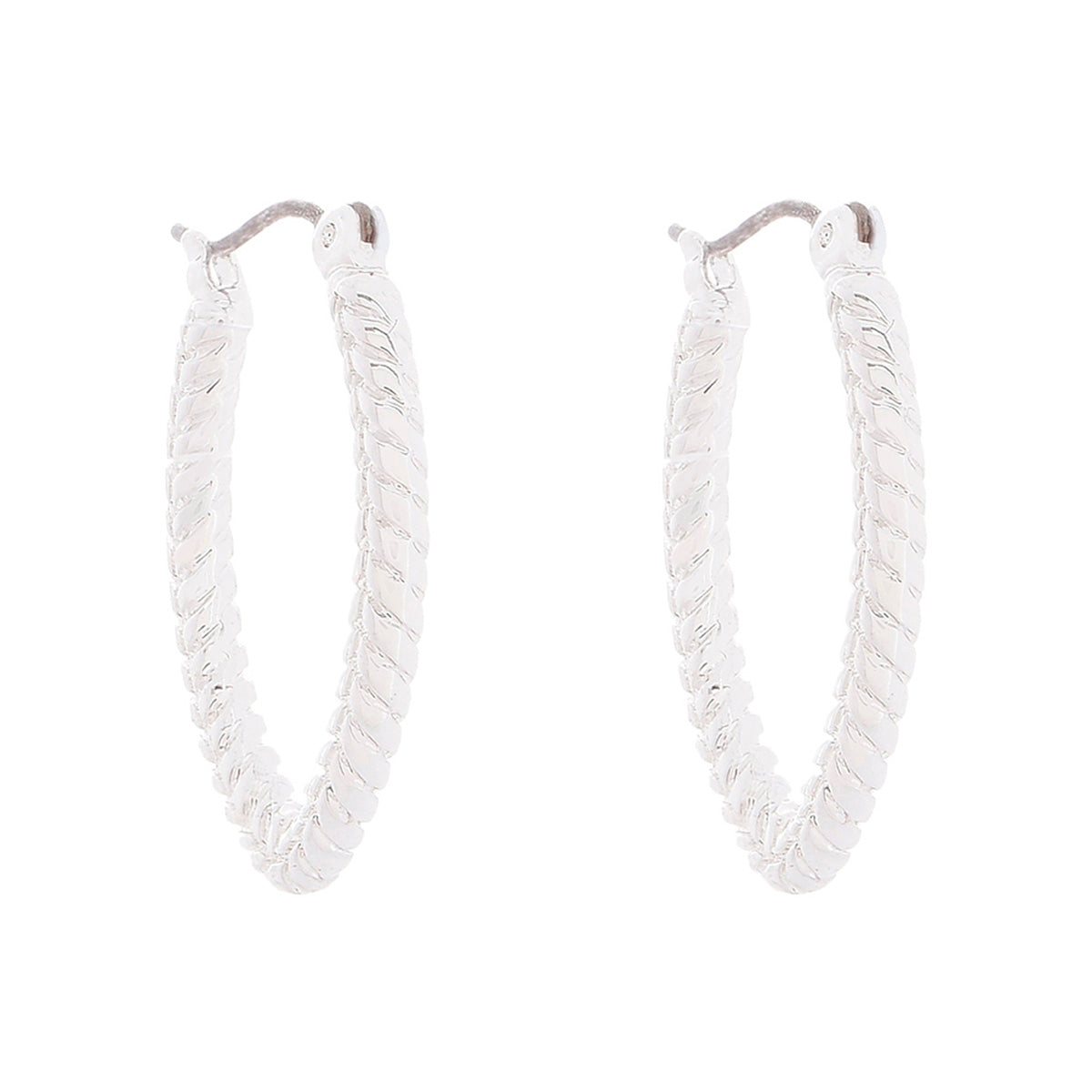 ARETES NAPIER METAL ILLUSION PLATEADO