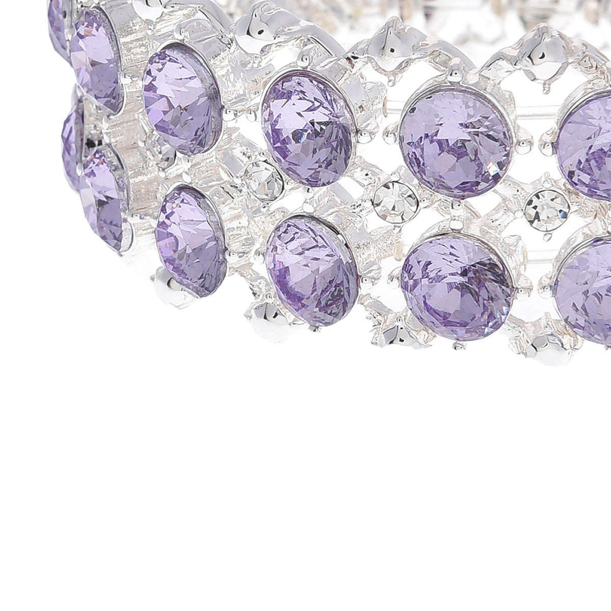 PULSERA NAPIER LAVENDER SOCIAL PLATEADO