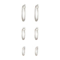 ARETES NINE WEST BASIC SILVER PLATA