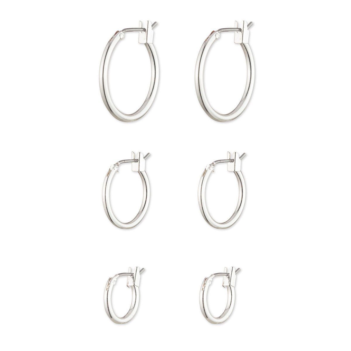 ARETES NINE WEST BASIC SILVER PLATA