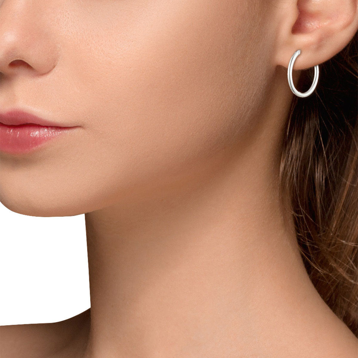 ARETES NINE WEST BASIC SILVER PLATA