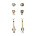 SET ARETES DKNY COLOR DORADO DIFERENTES DISEÃ‘OS 60566256-887