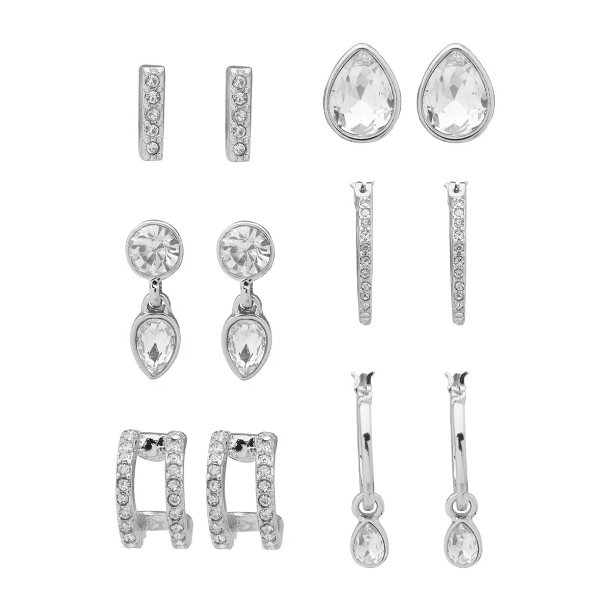 ARETES NINE WEST EAR ITEM F1 PLATA
