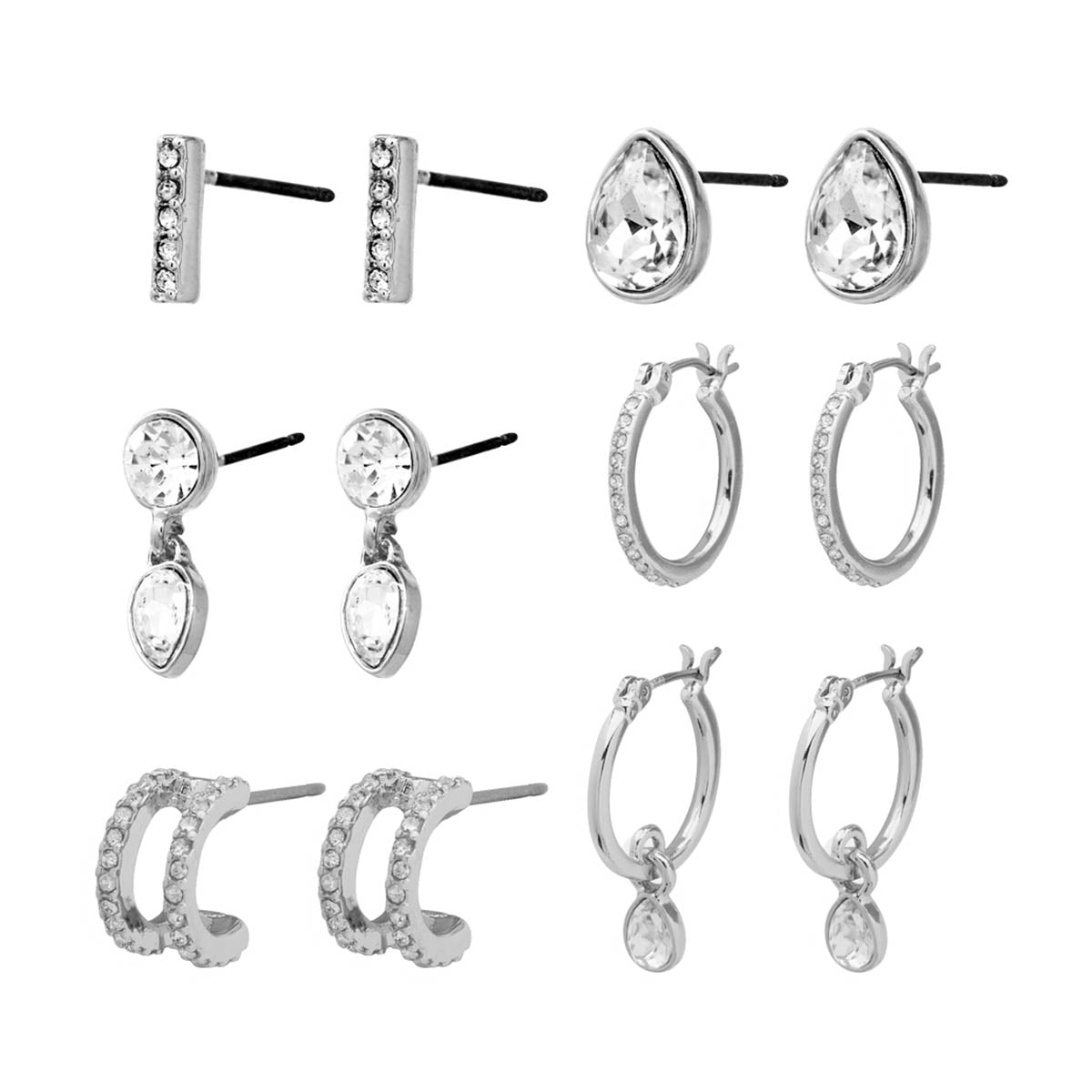 ARETES NINE WEST EAR ITEM F1 PLATA