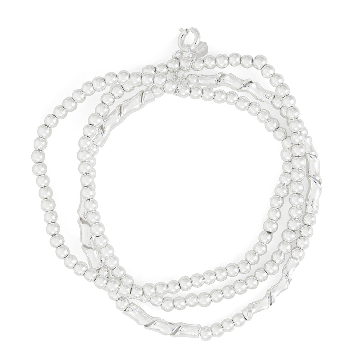 PULSERA NAPIER SILVER SPIRALS PLATEADO