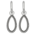 ARETES NAPIER PEAR THREADS PLATEADO