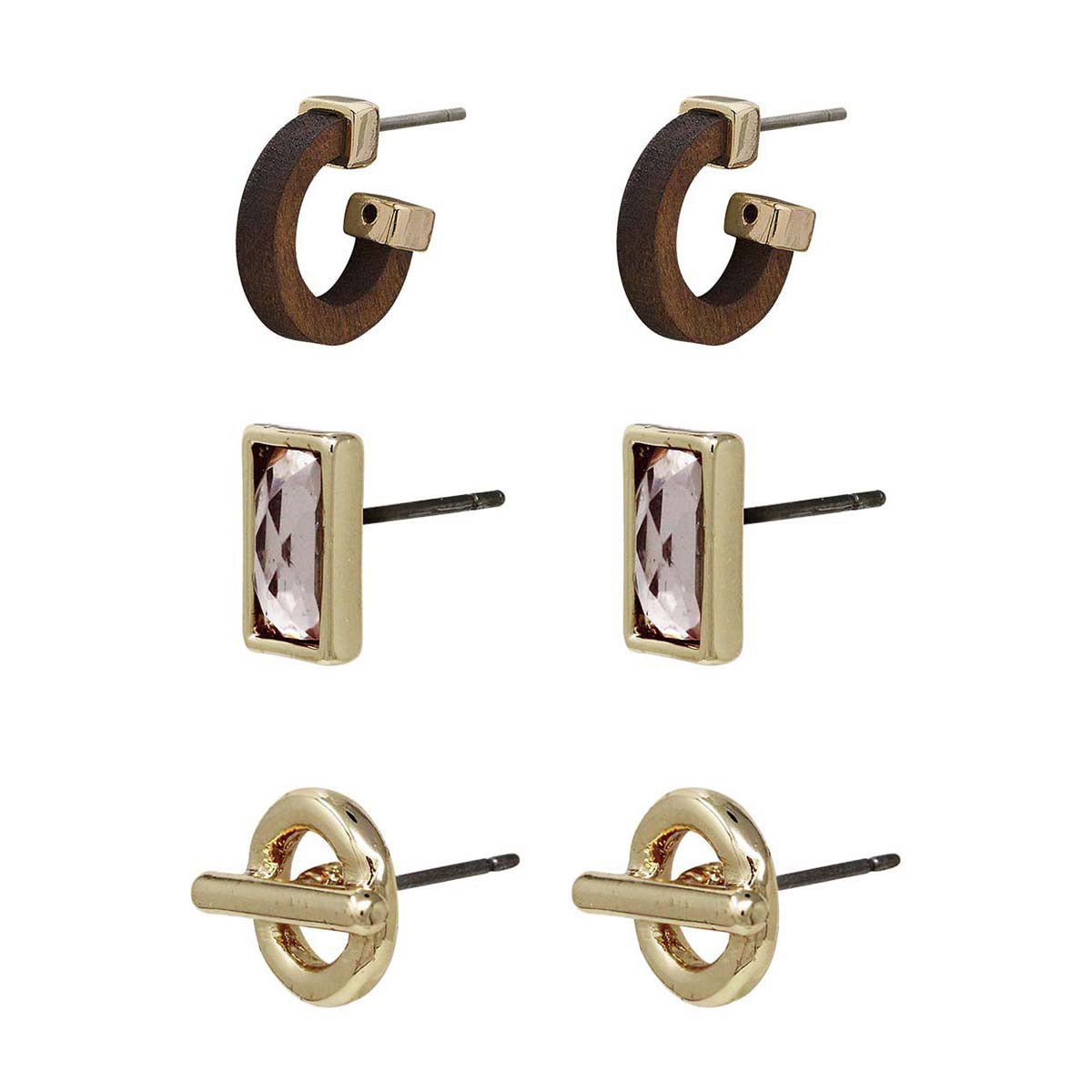 ARETES ANNE KLEIN CHESTNUT DORADO